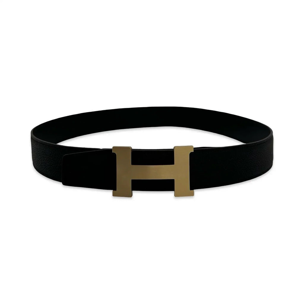 Hermès Leather H Buckle 32mm Reversible Belt