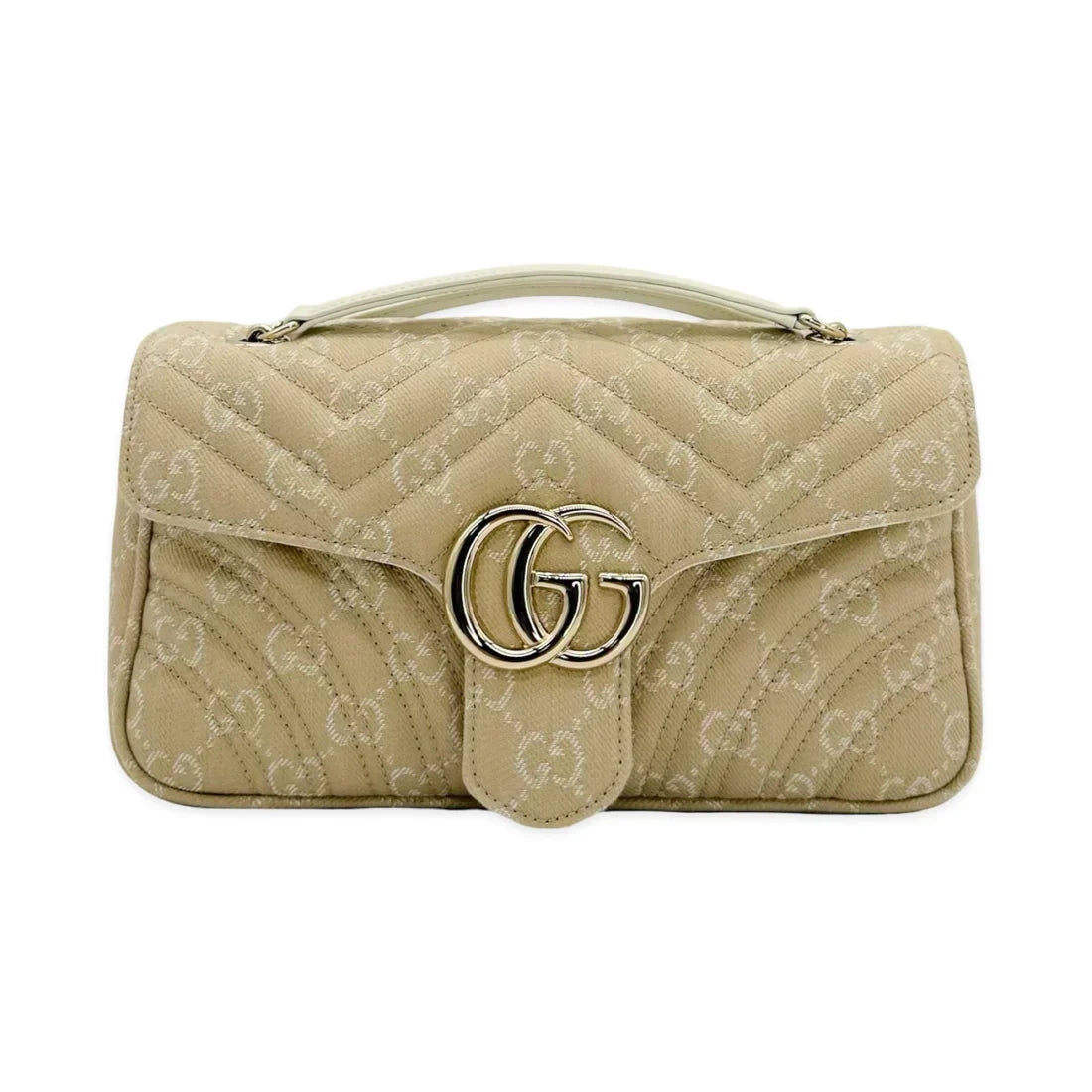 Gucci GG Canvas Quilted Mixed Media Marmont Bag