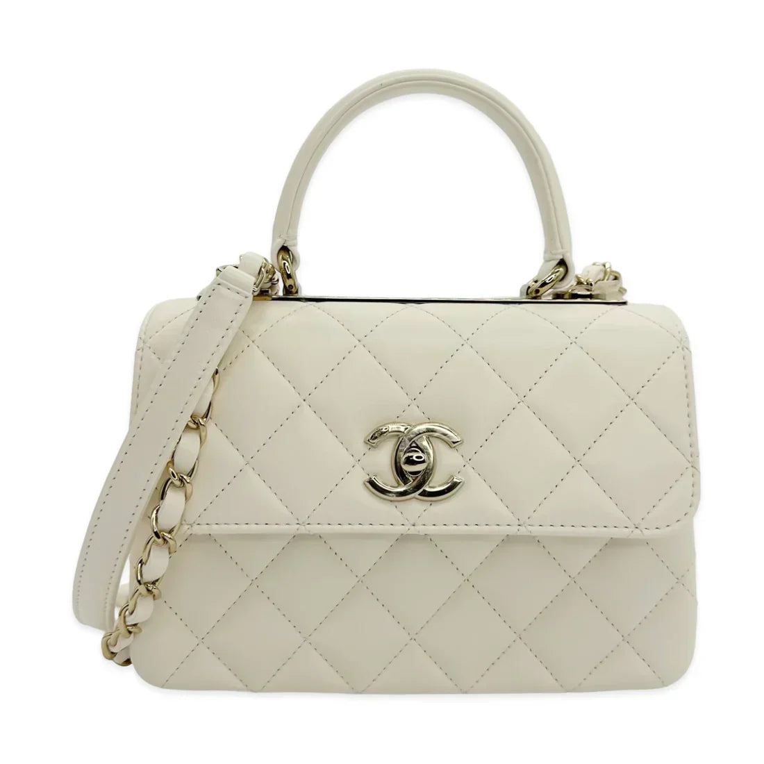 CHANEL  Quilted Lambskin Mini Trendy Top Handle