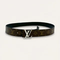 Louis Vuitton Damier Ebene Essential LV Leather Belt