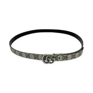 Gucci GG Supreme Thin Reversible Marmont Belt
