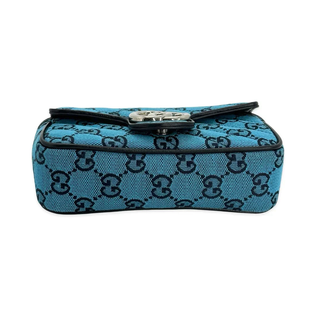 GUCCI  GG Canvas Super Mini Marmont Shoulder Bag