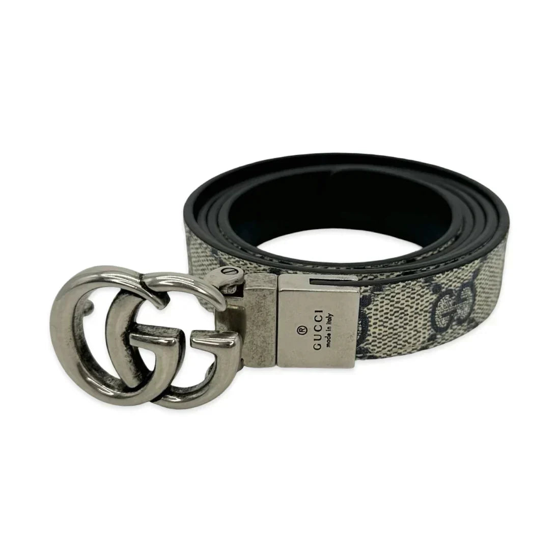 Gucci Calfskin GG Supreme Pearl Belt