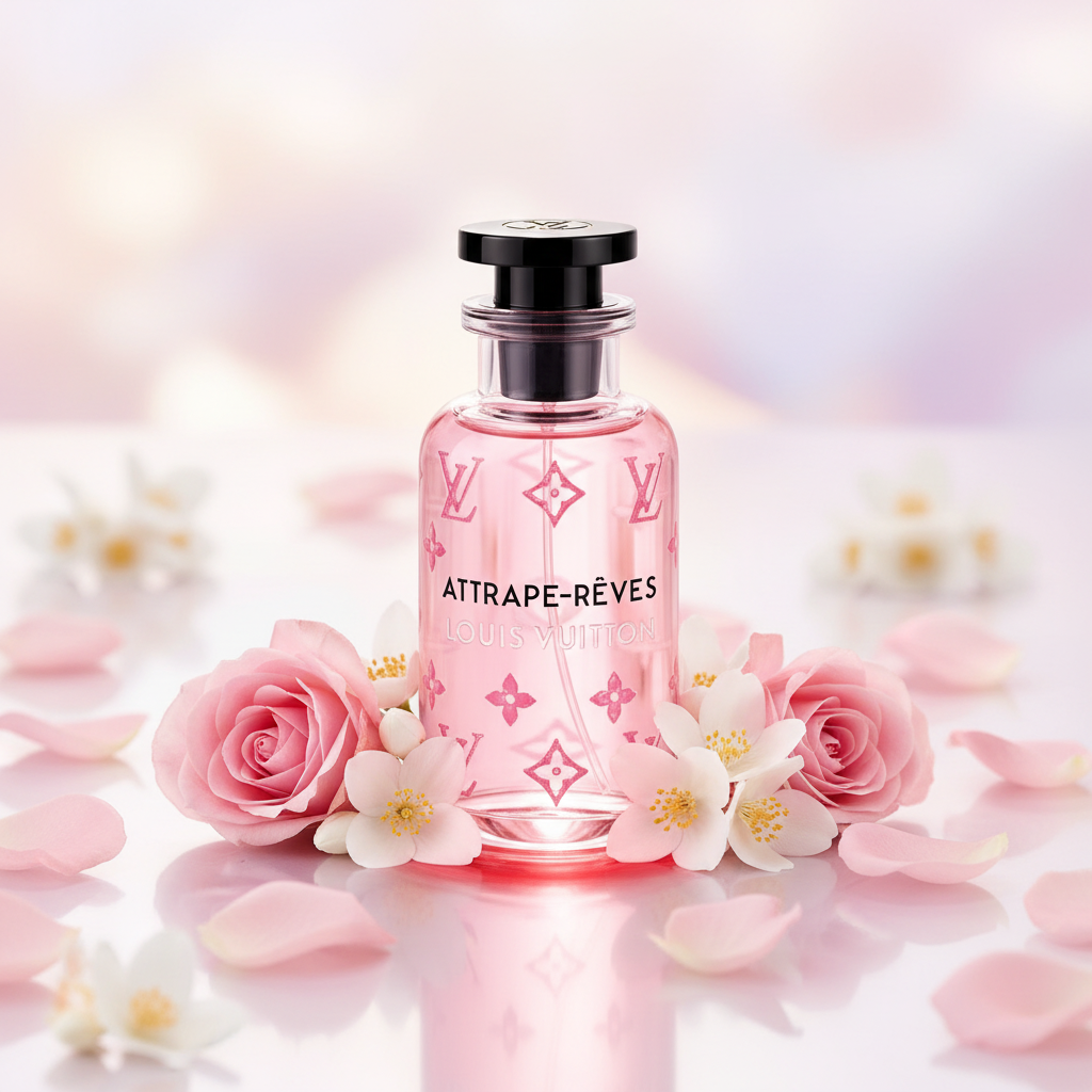 Louis Vuitton Attrape-Rêves with pink roses and jasmine