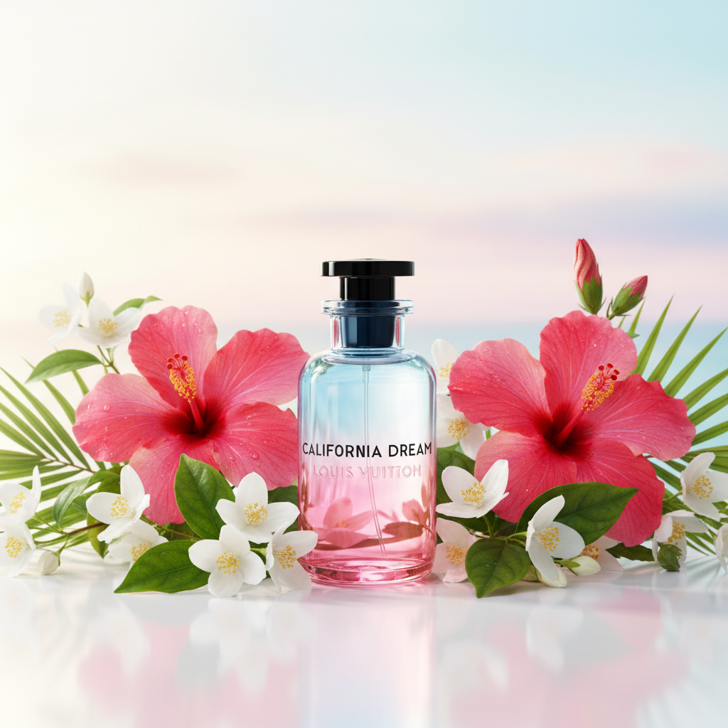 Louis Vuitton California Dream with tropical flowers