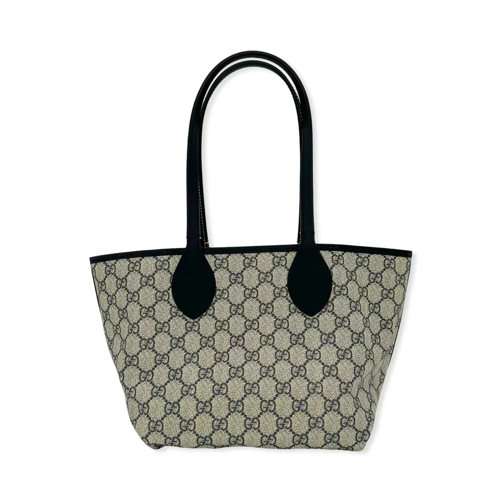 GUCCI  GG Supreme Reversible Denim Logo Tote