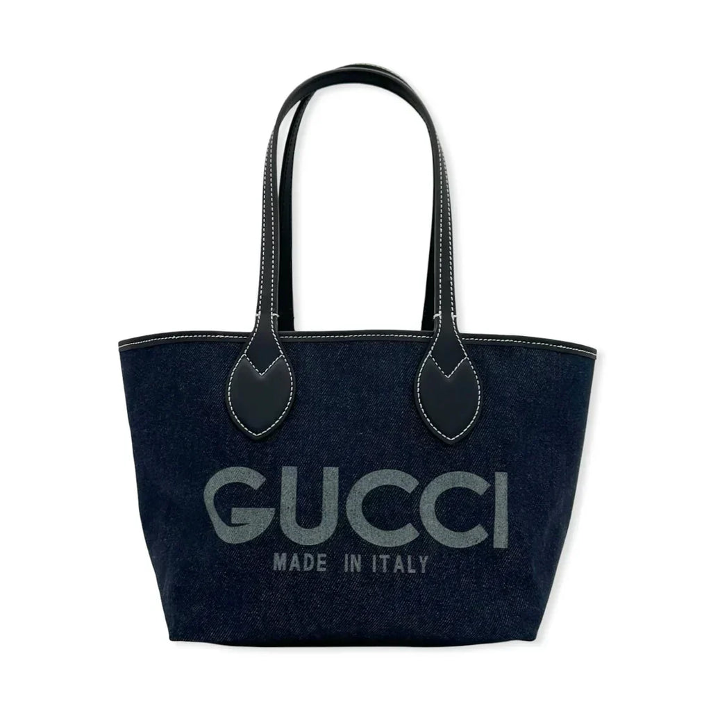 GUCCI  GG Supreme Reversible Denim Logo Tote